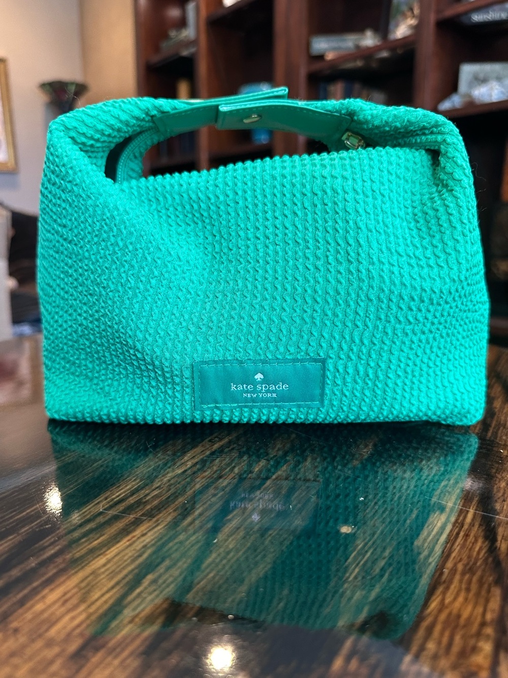 New Kate Spade Vibrant Green Cosmetic Bag